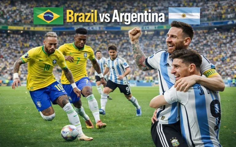 Brazil National Football Team vs Argentina National Football Team Lineups