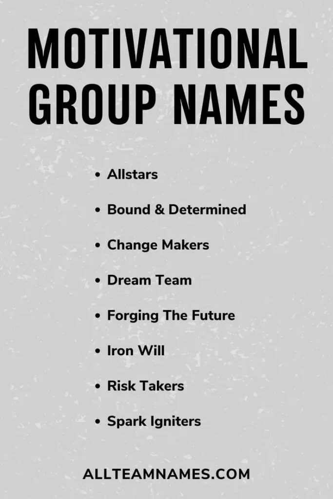 Motivational Team Names: Powerful Picks for Group Success